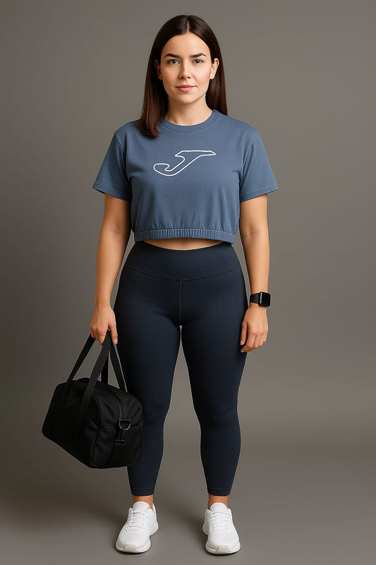 2701-Joma Croptop T Shirt Women-Charcoal