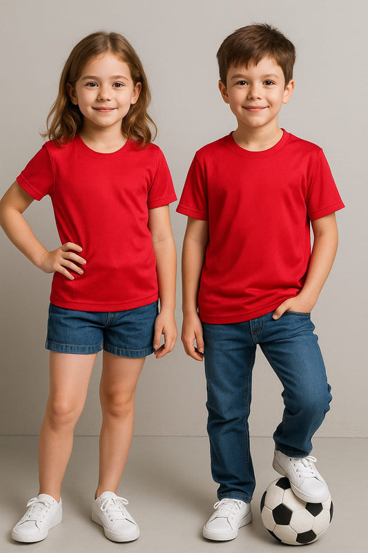 2711-Banner Essentials Aptus Plain T Shirt Kids-Red