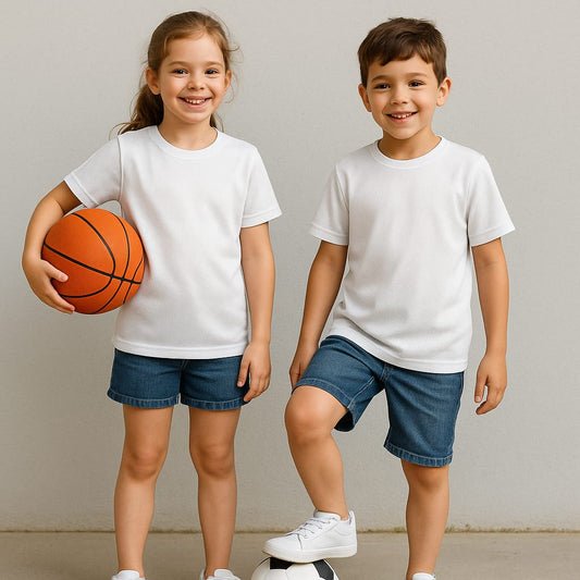 2711-Banner Essentials Aptus Plain T Shirt Kids-White