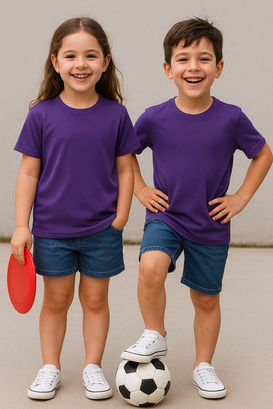 2711-Banner Essentials Aptus Plain T Shirt Kids-Purple