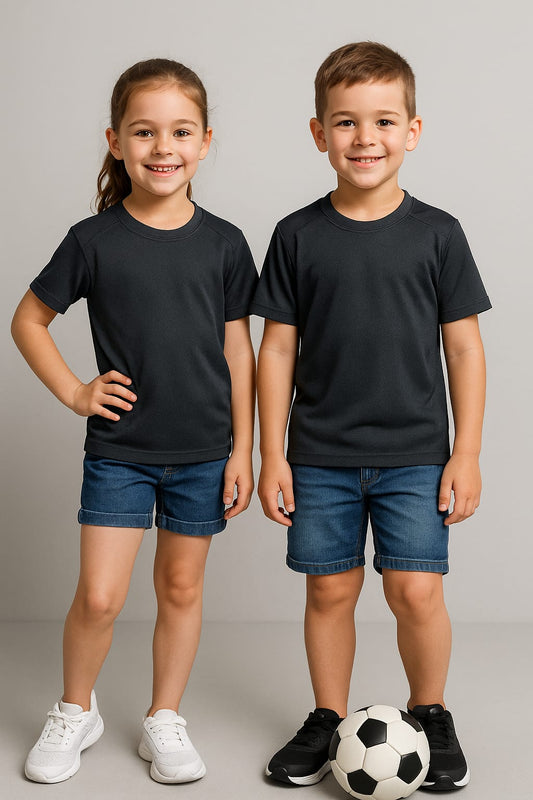 2711-Banner Essentials Aptus Plain T Shirt Kids-Black