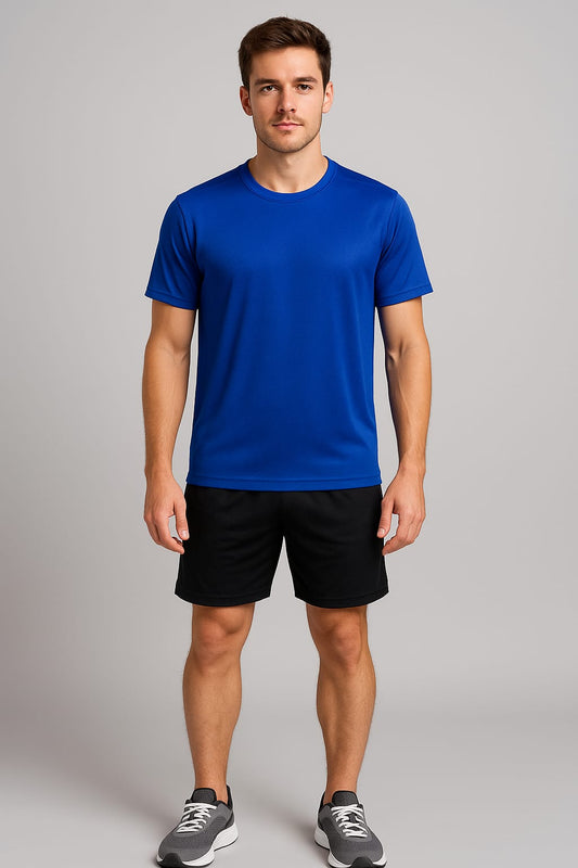 2710-Banner Activewear Training Plain T Shirt Men-Royal