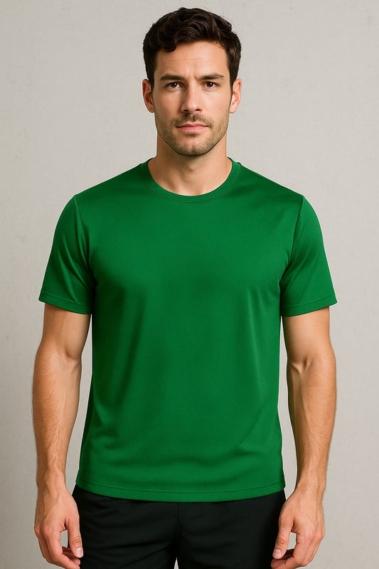 2710-Banner Activewear Training Plain T Shirt Men-Emerlad Green