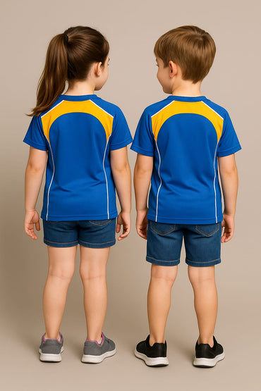 2714-Encore ZR-10 Activewear T-Shirt Kids-Royal Yellow