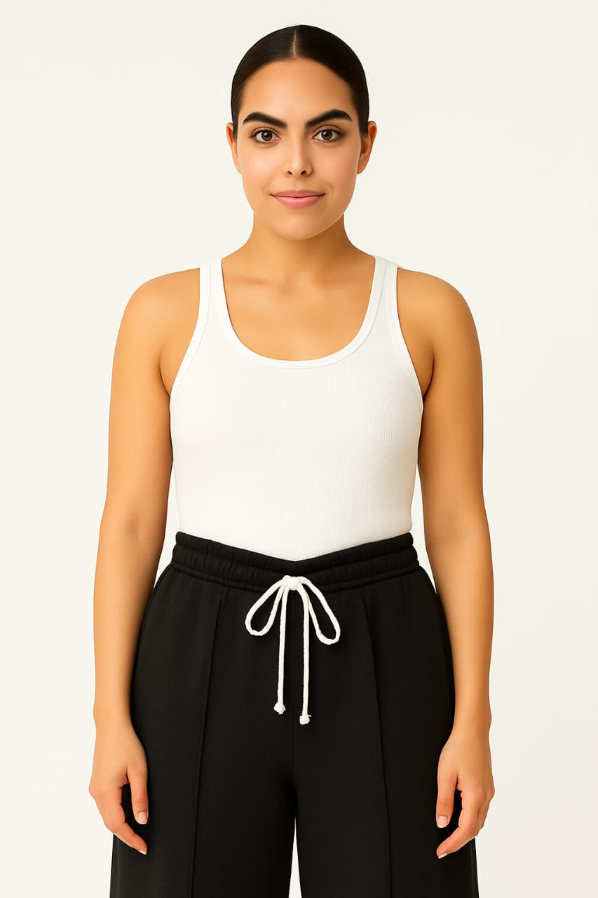 2703-FX Dipped Hip V-Pleated Trouser For Women-Black