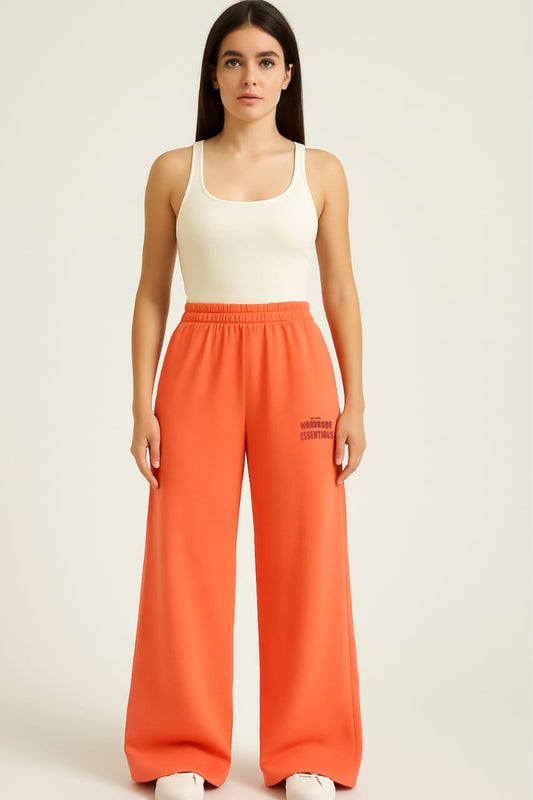 2705-BH Wadrobe Essentials Wide Leg Flare Trouser-Orange