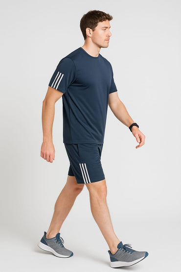 2717-JM Menβs Activewear Twin Set-Navy