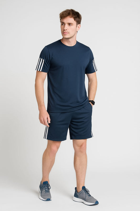 2717-JM Menβs Activewear Twin Set-Navy