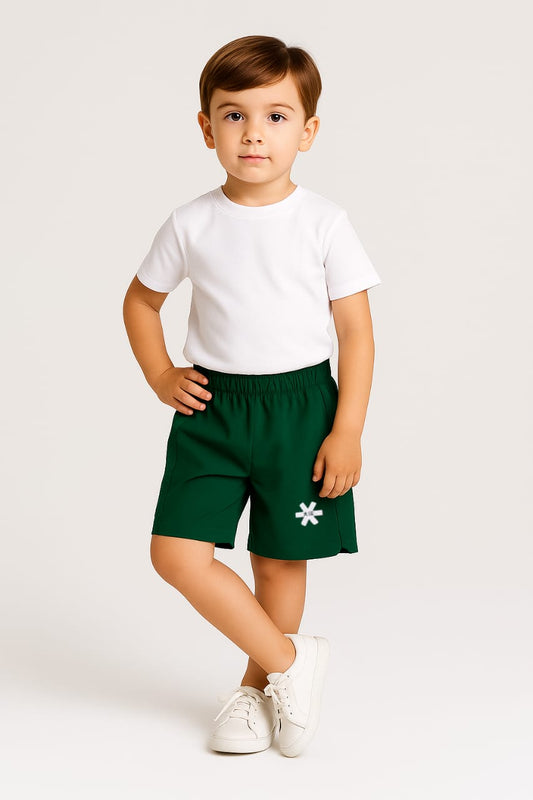 2719-Osk Training Shorts For Kids-Bottle Green
