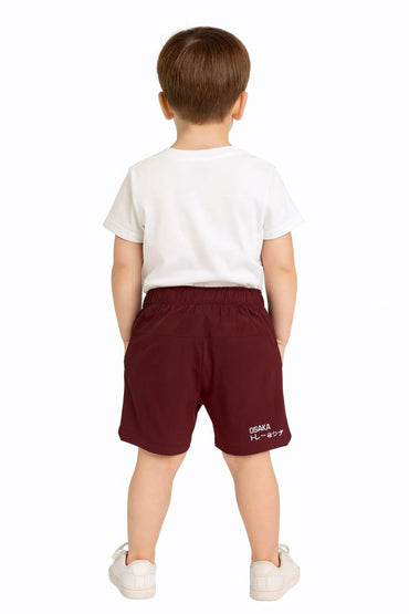 2719-Osk Training Shorts For Kids-Burgundy