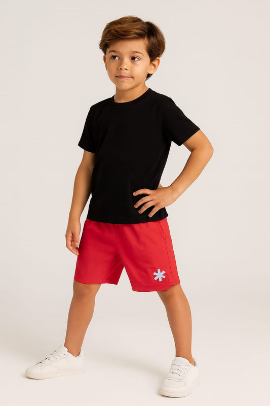 2719-Osk Training Shorts For Kids-Red