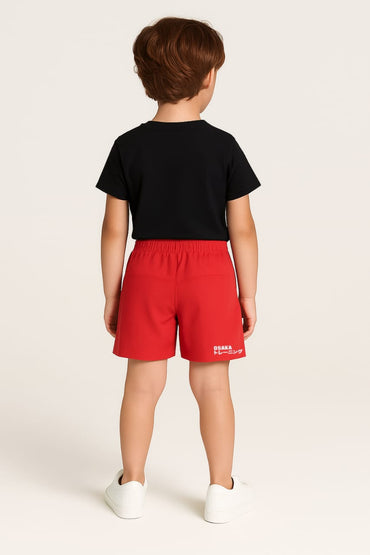 2719-Osk Training Shorts For Kids-Red
