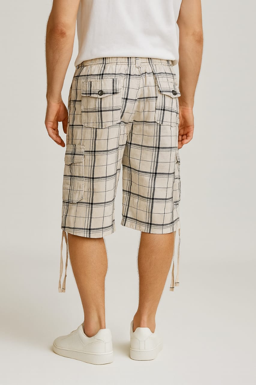 Raff & Taff Bermuda Shorts For Men-RT330-2629 Beige