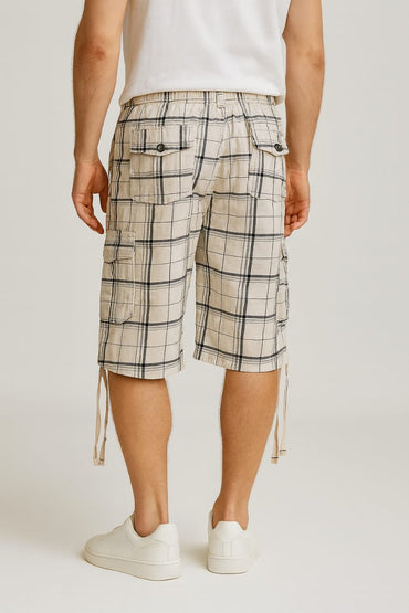 Raff & Taff Bermuda Shorts For Men-RT330-2629 Beige