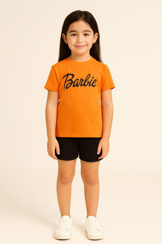 2743-JM Barlie Printed T Shirt For Kids-Orange