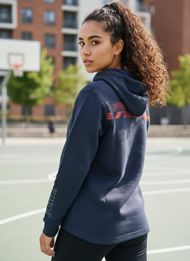 2757-JM Fed Espana Free Time Pullover Hood Women-Navy