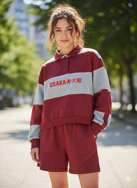 2759-Osk Women Polo Sweater-Brown