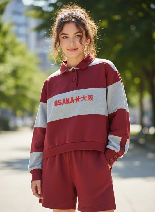 2759-Osk Women Polo Sweater-Brown