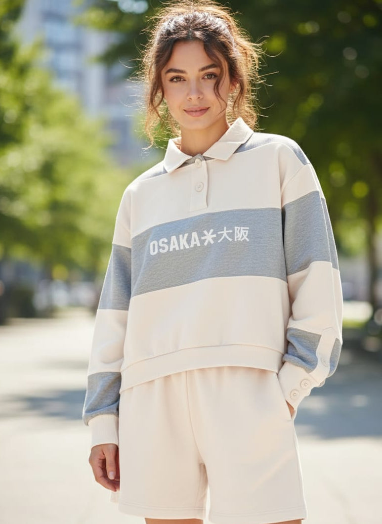 2759-Osk Women Polo Sweater-Cream