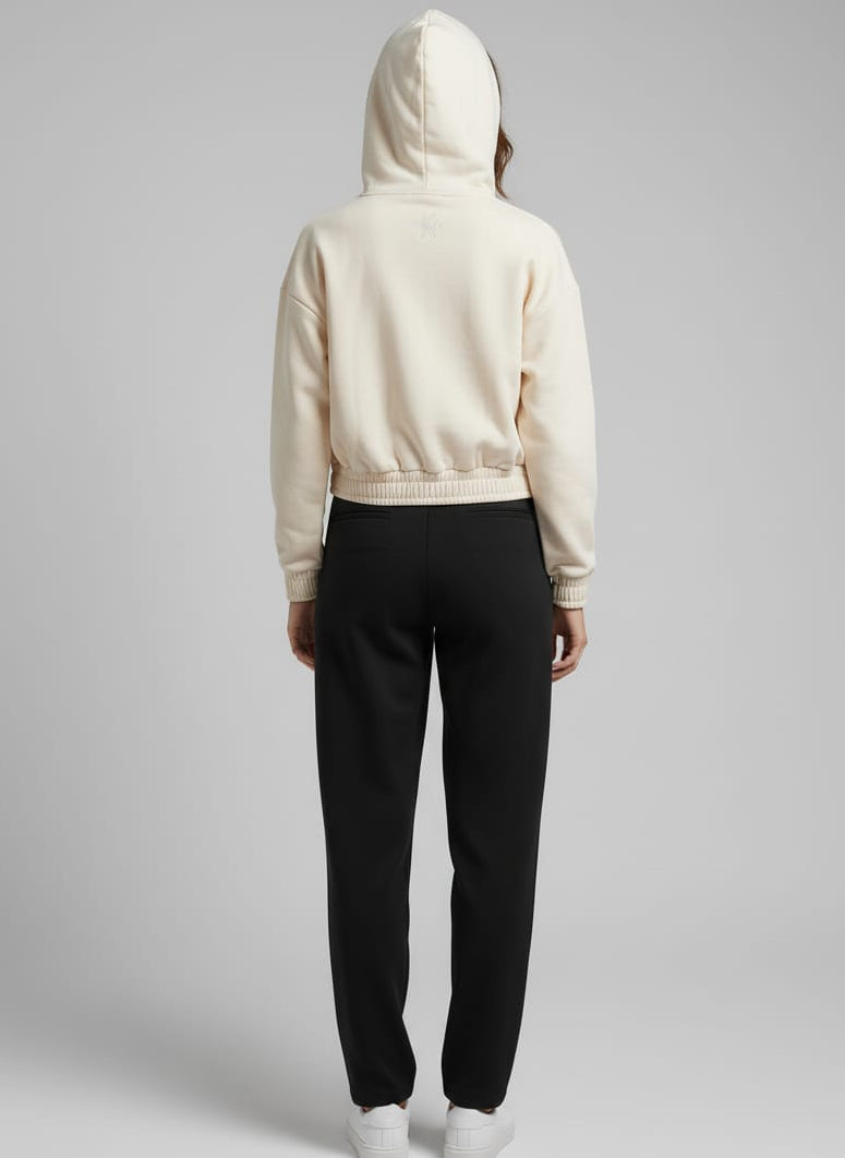 2758-Osk Women Full Zip Hoodie-Cream