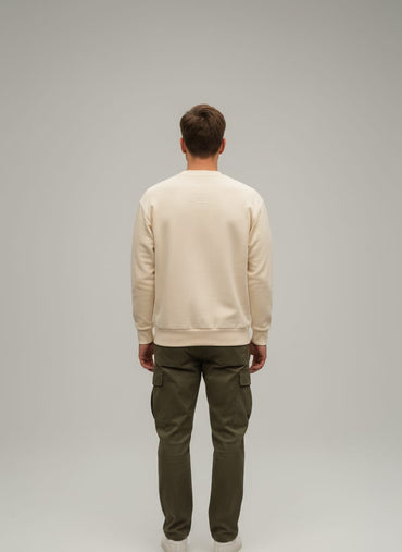 2779-Osk Men Boxy Sweat Shirt-Cream
