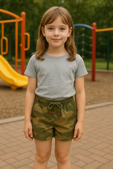 OM Girls Camouflage Short-KSHR-2076