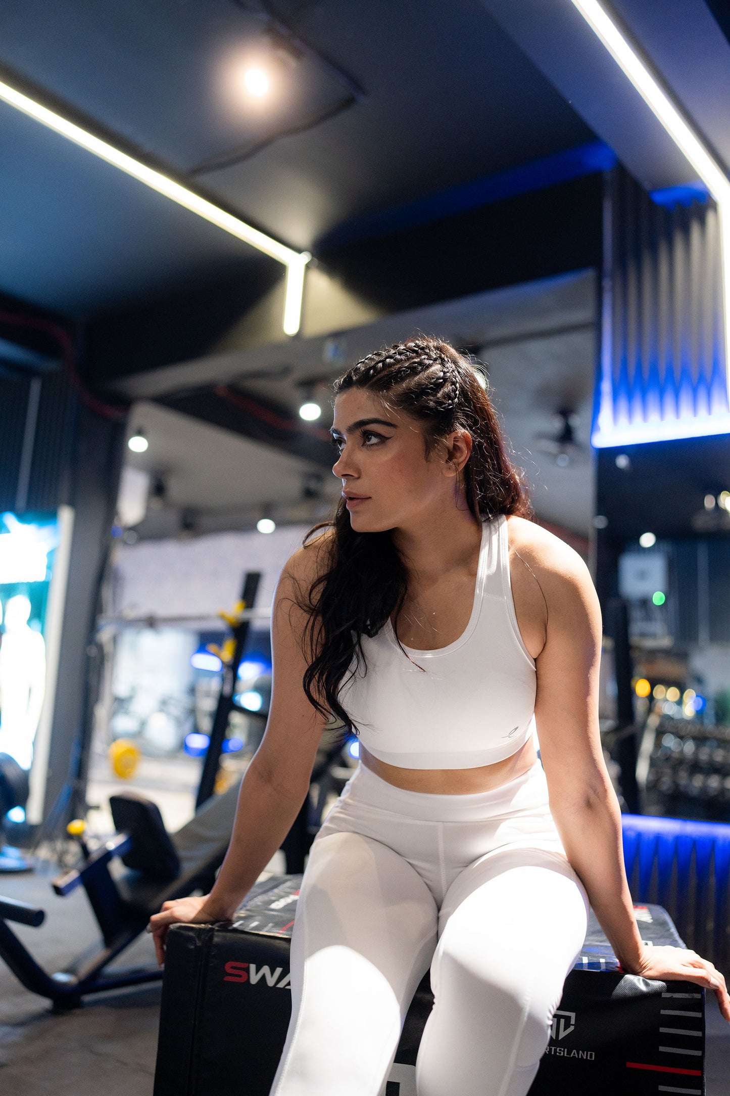 2753-Osk Gym Wear Sports Bra Set Women-White