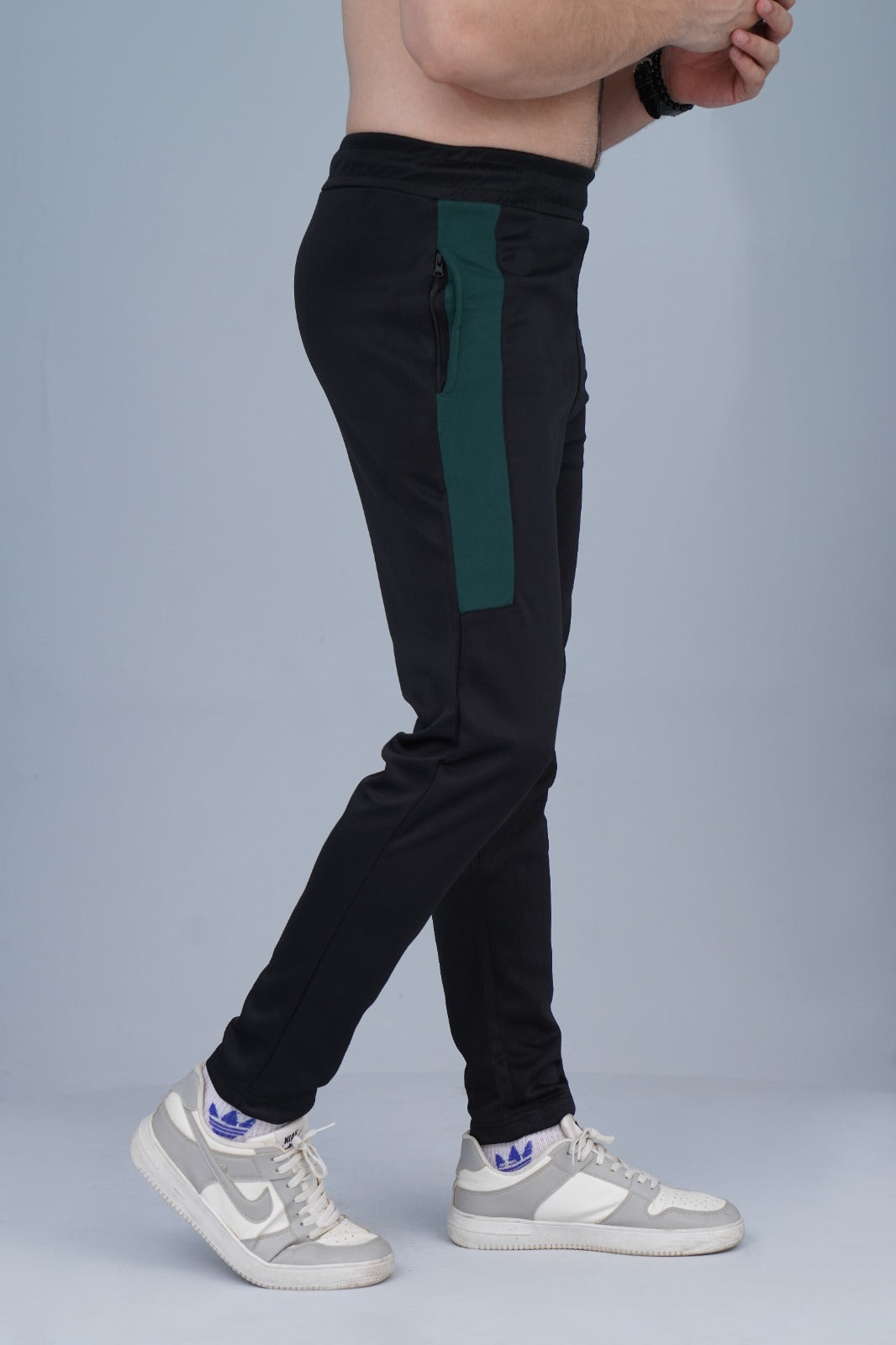 2673-Umb Dry-Fit Side Panel Trouser-FX003-Black Green