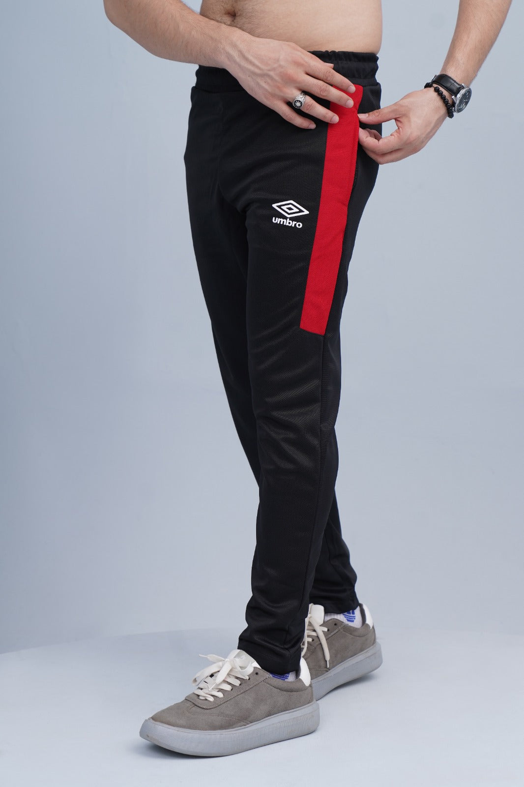 2673-Umb Dry-Fit Side Panel Trouser-FX003-Black Red