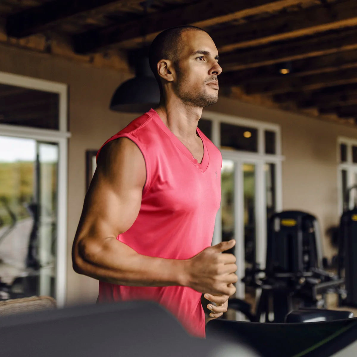 Cflex Activewear V-Neck TankTop-2453-Red