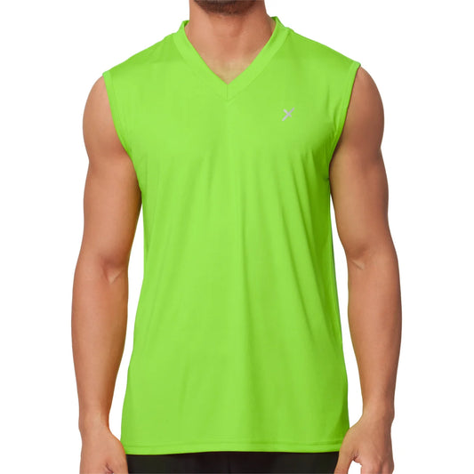 Cflex Activewear V-Neck TankTop-2453-Light Green