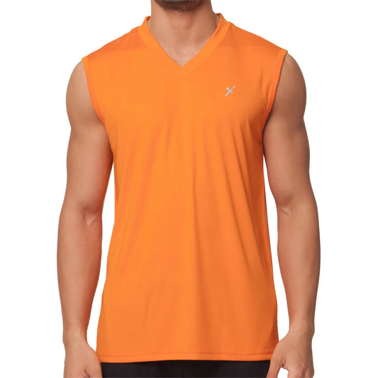 Cflex Activewear V-Neck TankTop-2453-Orange
