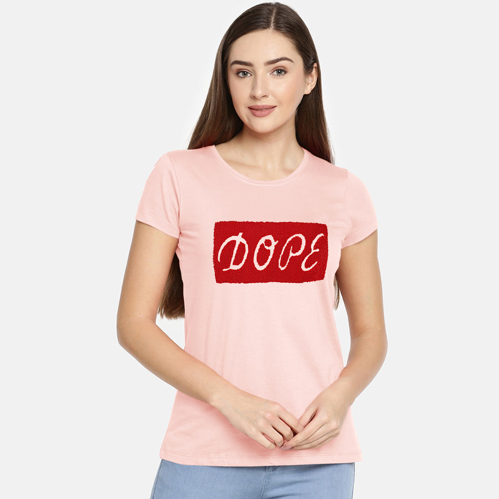 Dope Print T-Shirt For Women-0002