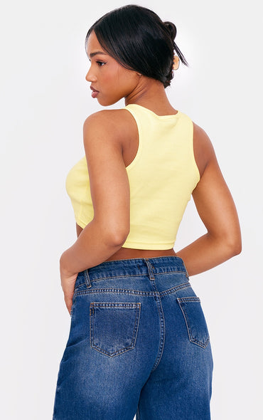 Stockholm Embroidered Rib Racer Vest-2425-PLT-Yellow