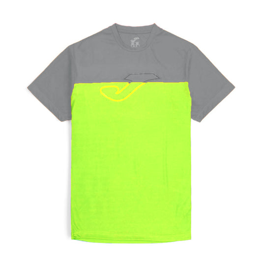 Joma non Filing Logo Polyester T-shirt For Boys-KTST-2194 Flour Yellow Grey