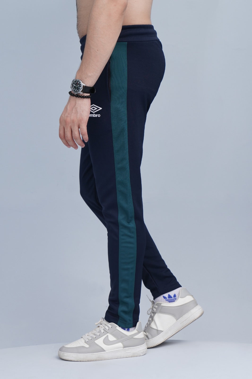 2449-Umb Dry-Fit Side Panel Trouser-FX002-Navy Green