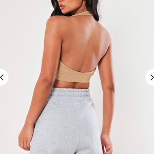 Missguided HalterNeck Bralet-2246-Camel