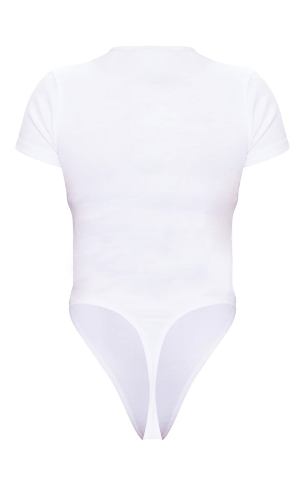 PLT Rib Short Sleeve Bodysuit-2318-White