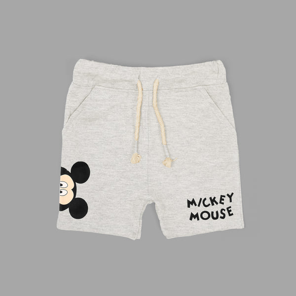 C&A Mickey Mouse Printed Short-KSHR-2096-Grey