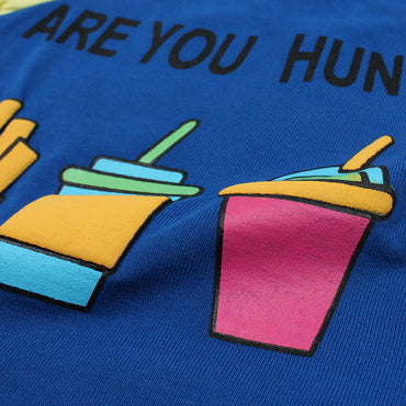 Carters are you hungry Pritned T-shirt For Boys-KTST-2197-Royal