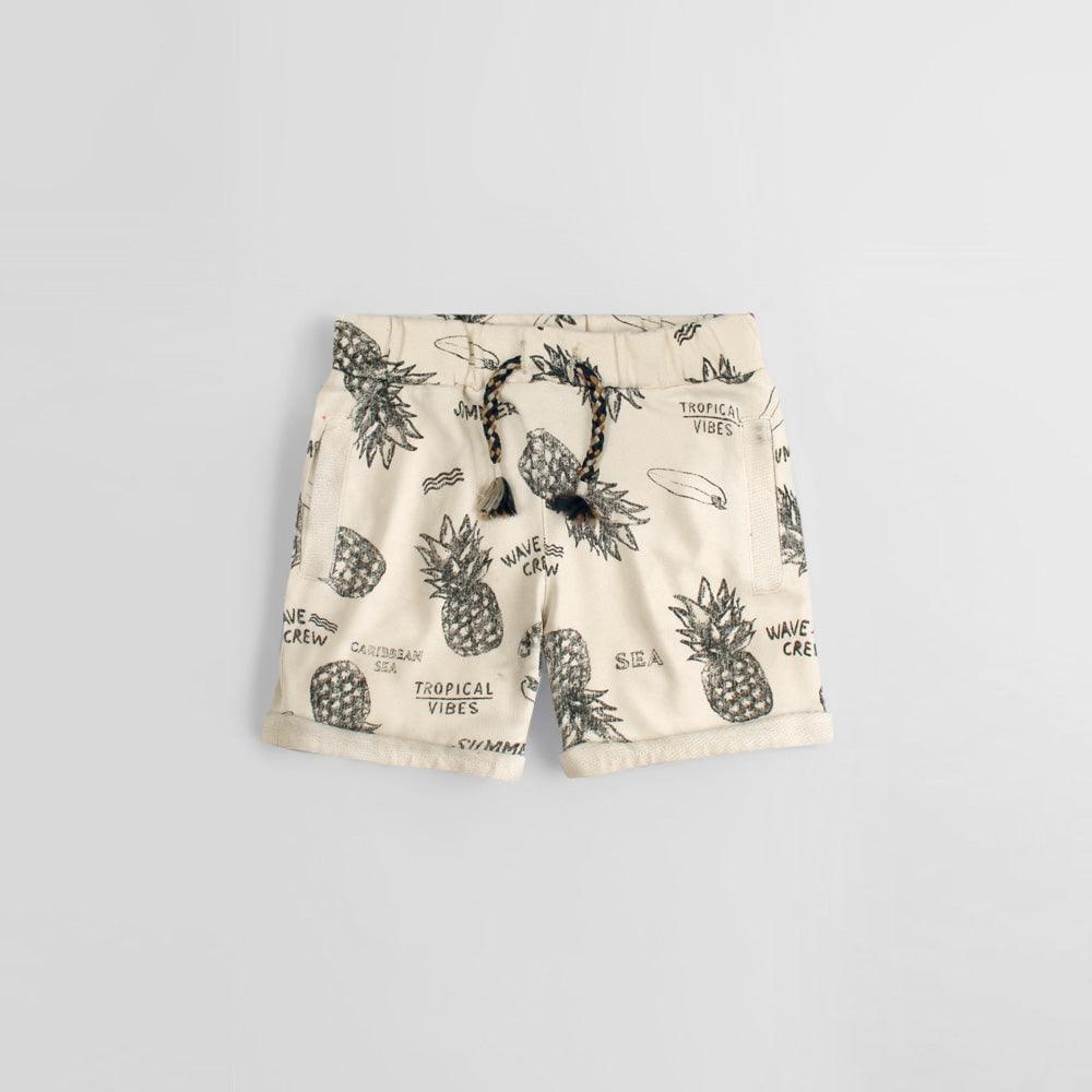 Baby club pineapple printed Nicker for kids-KNKR-0113-Butter milk