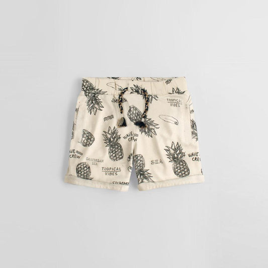 Baby club pineapple printed  Nicker for kids-KNKR-0113-Butter milk