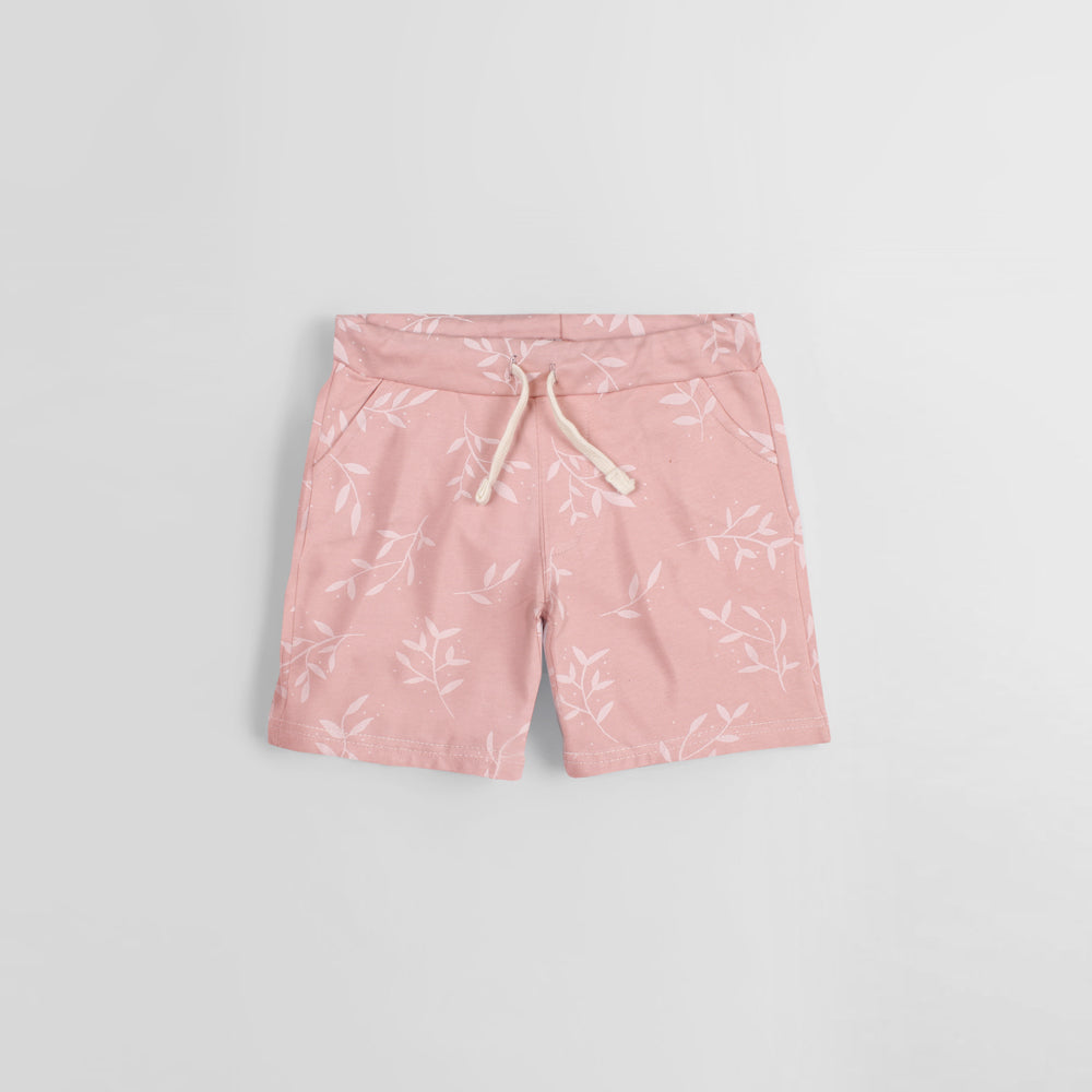 leftie Leaf printed nicker-KNKR-0106-Peach - FactoryX.pk