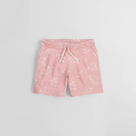 leftie Leaf printed nicker-KNKR-0106-Peach - FactoryX.pk