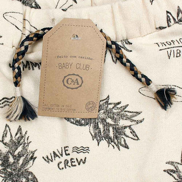 Baby club pineapple printed  Nicker for kids-KNKR-0113-Butter milk