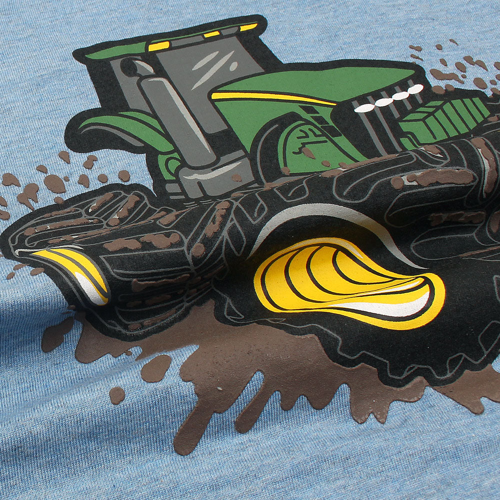 John Deere Excavator Printed Boys Tank Top-KTNKTP-2172-Sky Blue