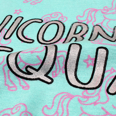 Zochee Unicorn Squad Girls T-shirt-KTST-2206-Blizzard Blue