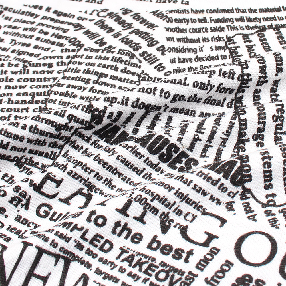 Newspaper Printed T-shirt For kids-KTST-2211-white