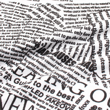 Newspaper Printed T-shirt For kids-KTST-2211-white