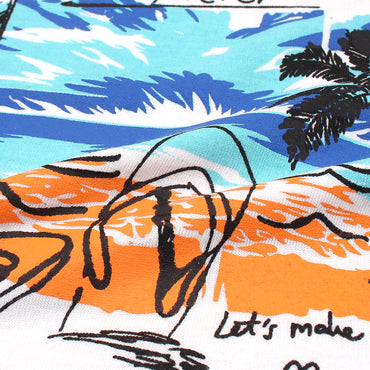 Rawculture Beach Summer holidays Printed T-shirt For Boys-KTST-2198-White